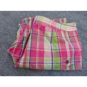 Polo Ralph Lauren Swimwear Mens 38‎ Red Green Plaid Swim Shorts No Liner